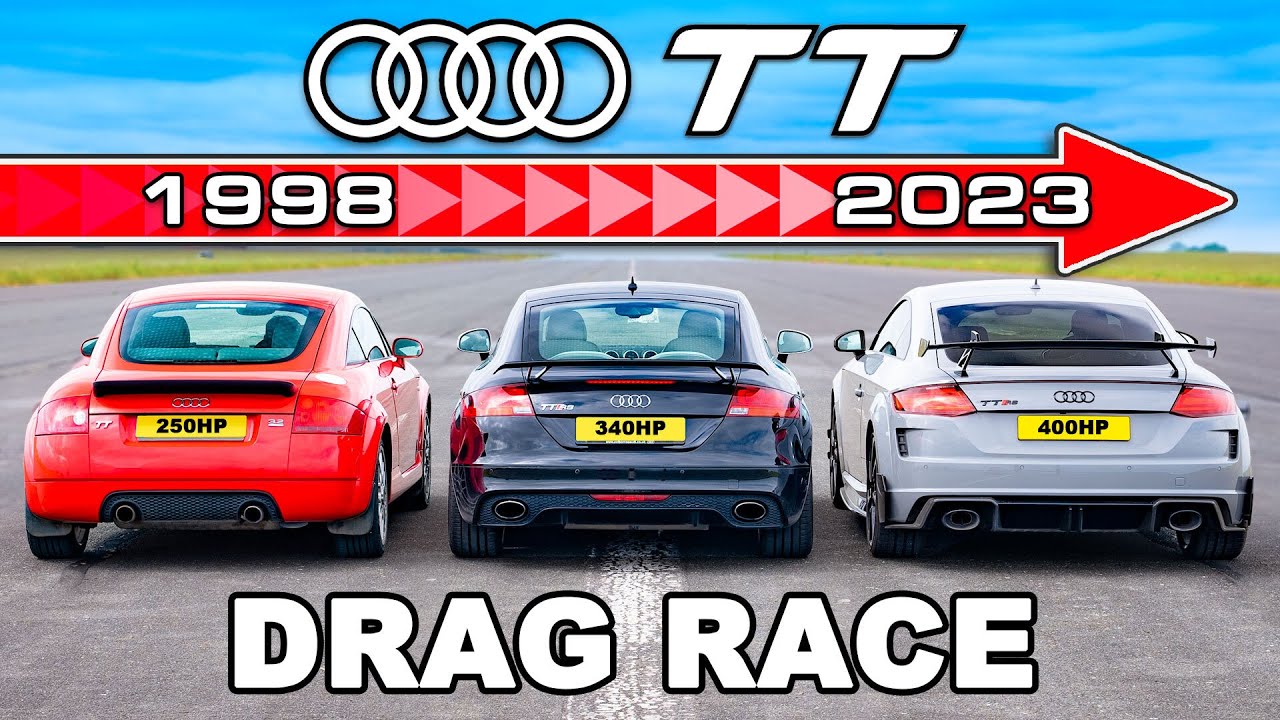 Все три поколения Audi TT сравнили в дрэге