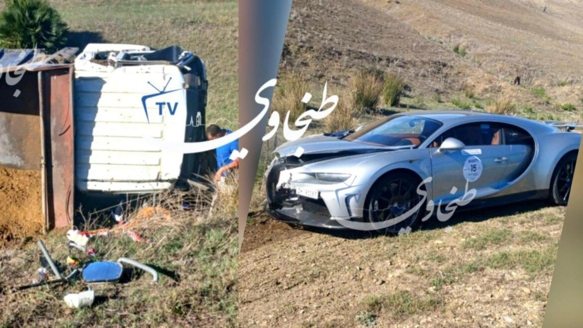 Авария с двумя Bugatti Chiron в Марокко попала на видео