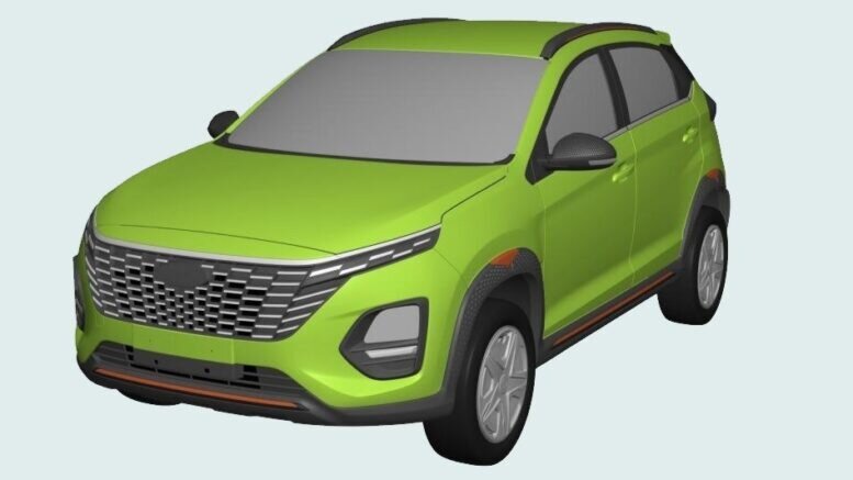 На патентных рисунках показали кроссовер Chery Tiggo 3x Plus, который привезут в Россию