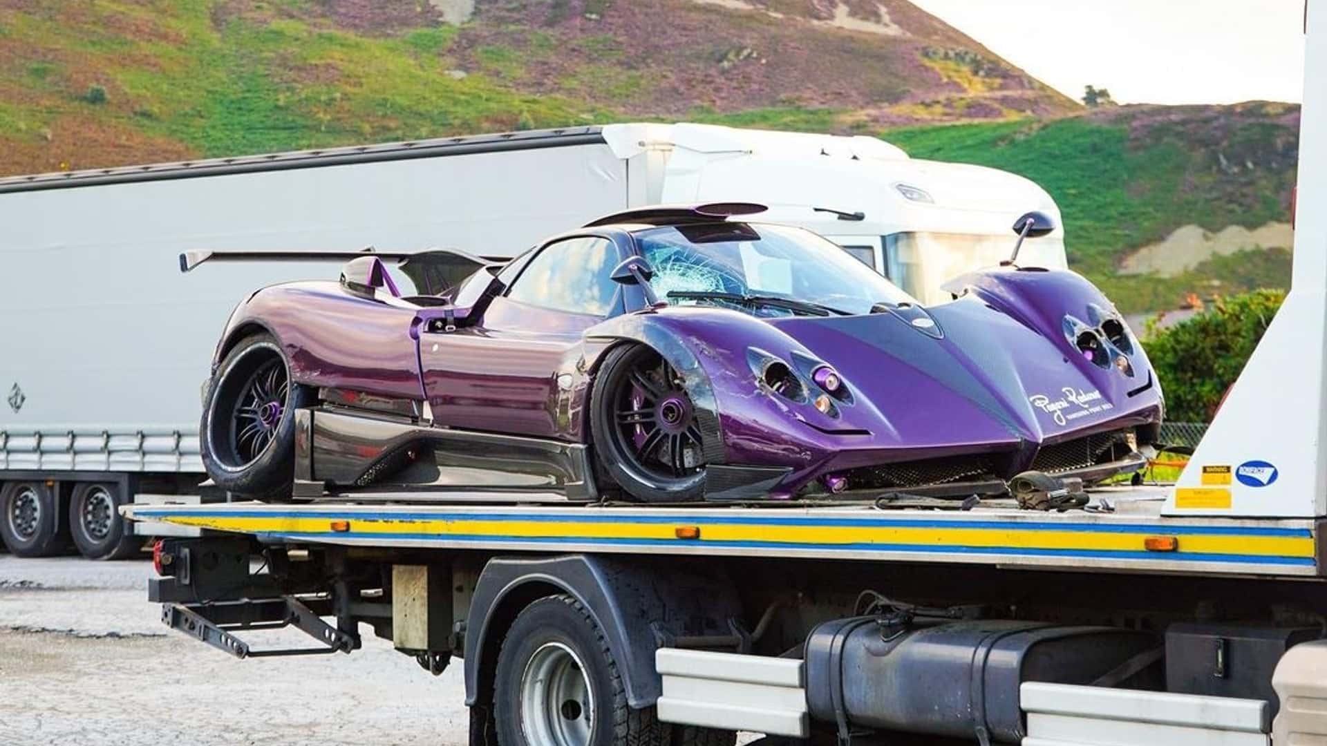 Принадлежавший чемпиону Формулы-1 суперкар Pagani Zonda снова попал в аварию