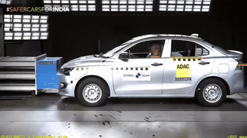 Дешёвый седан Suzuki Dzire неожиданно разбился в краш-тесте на пять звёзд