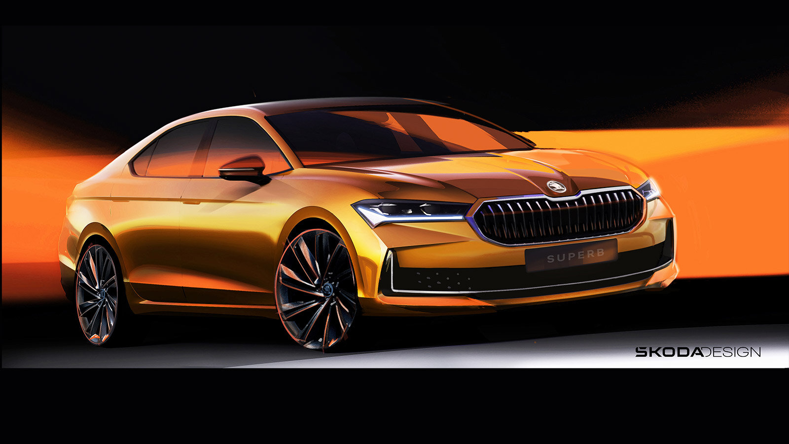 Skoda показала эскизы новых лифтбека и универсала Superb