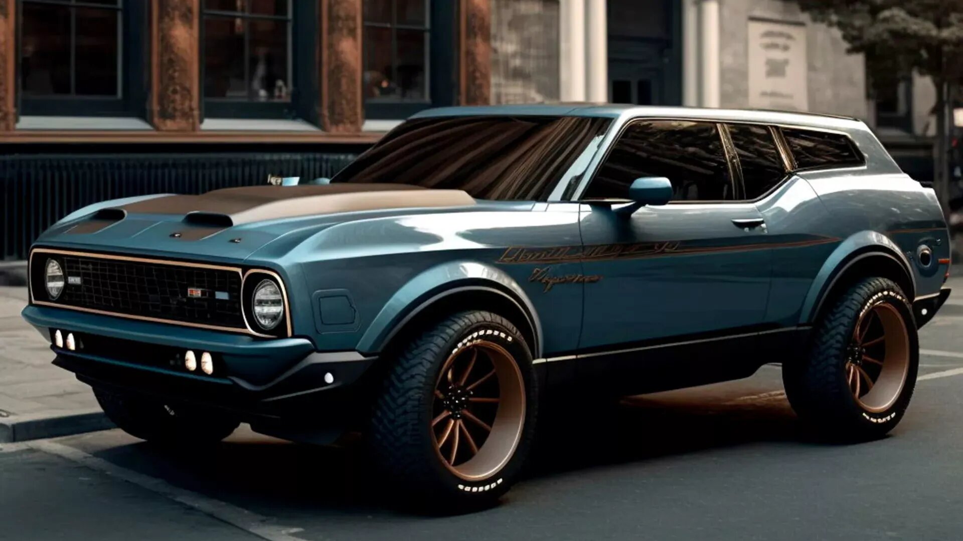 Нейросеть нарисовала кроссовер Ford Mustang образца 1971 года