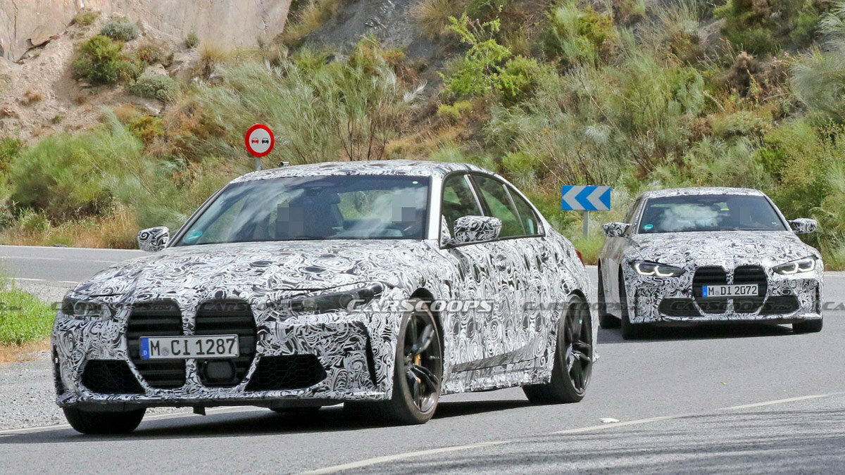 Новые шпионские фото BMW M3 и M4: огромные ноздри всё ещё здесь