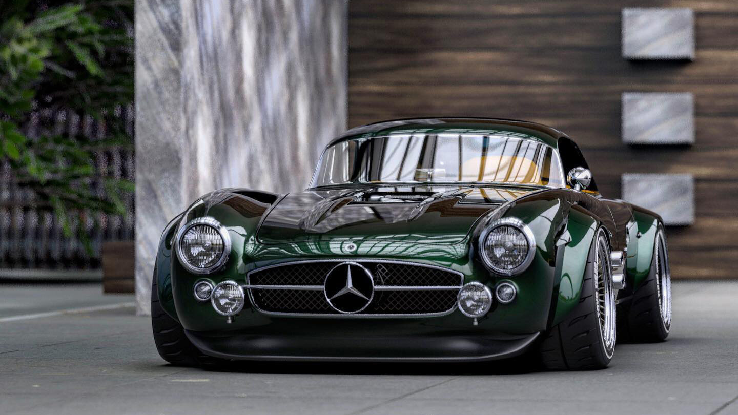 Взгляните на крутой рестомод в стиле легендарного Mercedes-Benz 300 SL