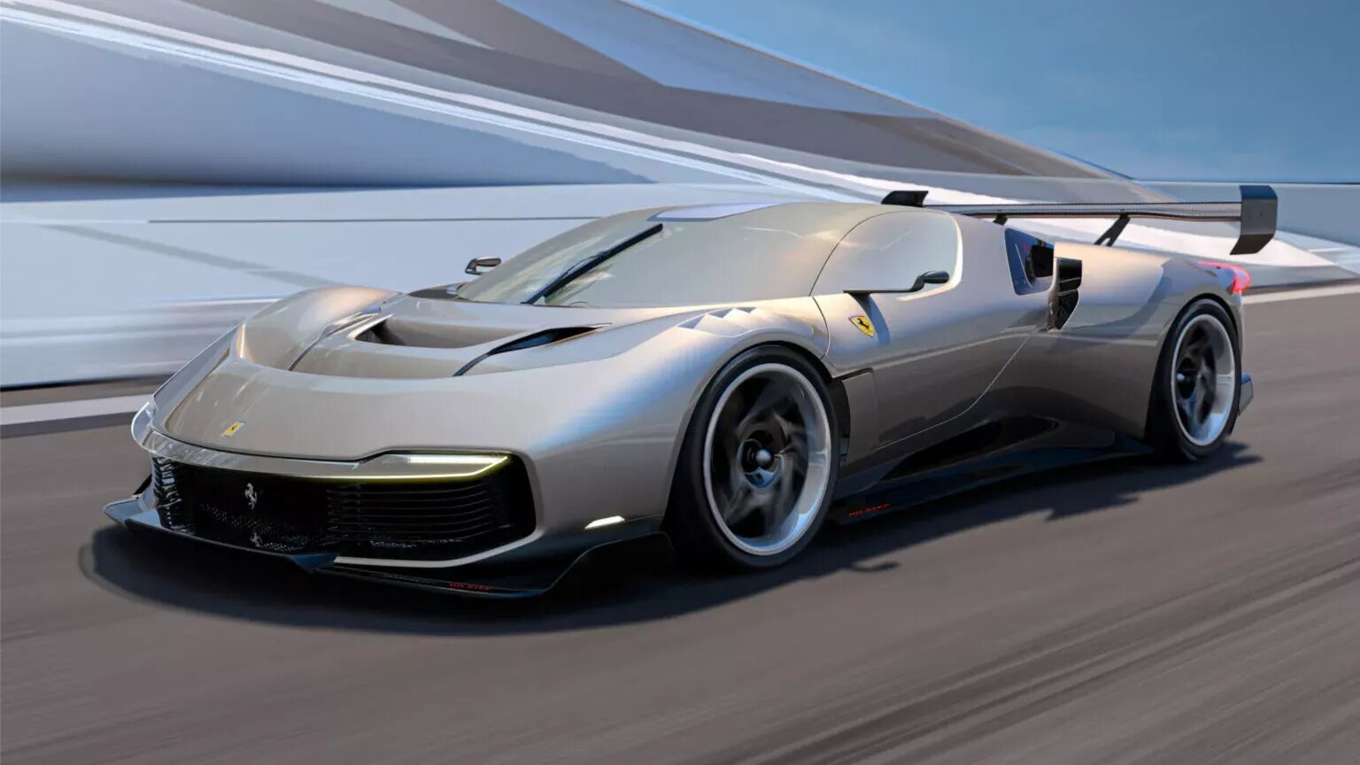 Ferrari представила трековый суперкар KC23 с движущимися кузовными панелями