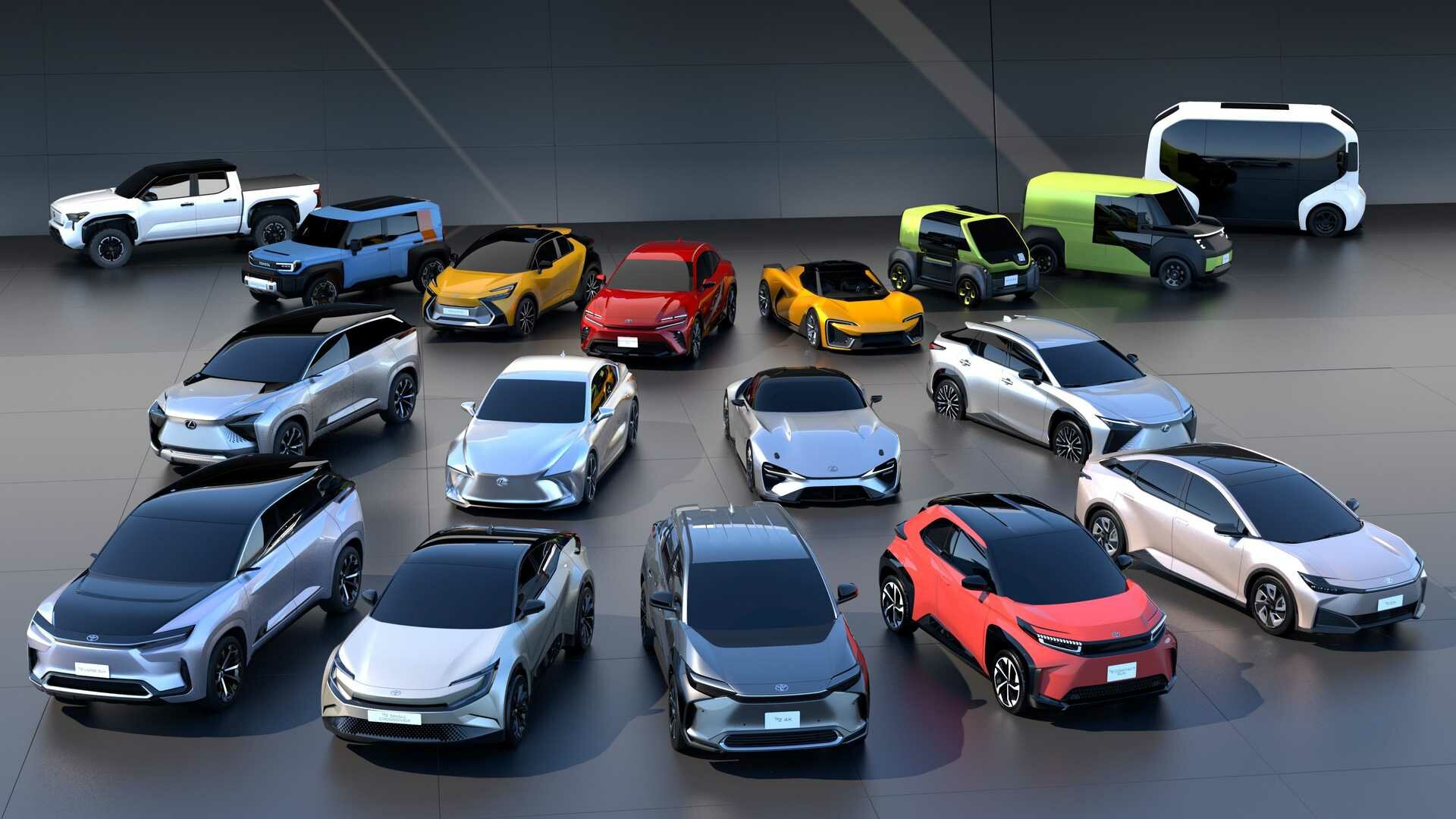 Toyota показала 16 электромобилей, включая внедорожник и суперкар