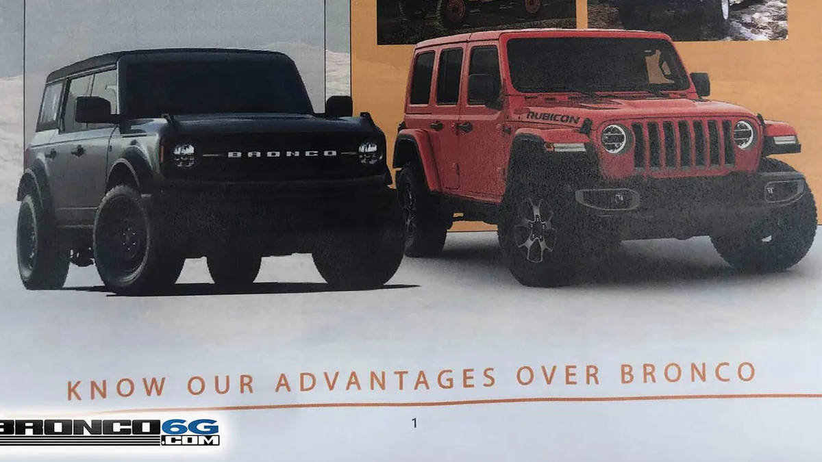 Jeep рекомендовал дилерам называть новый Ford Bronco «подражателем»