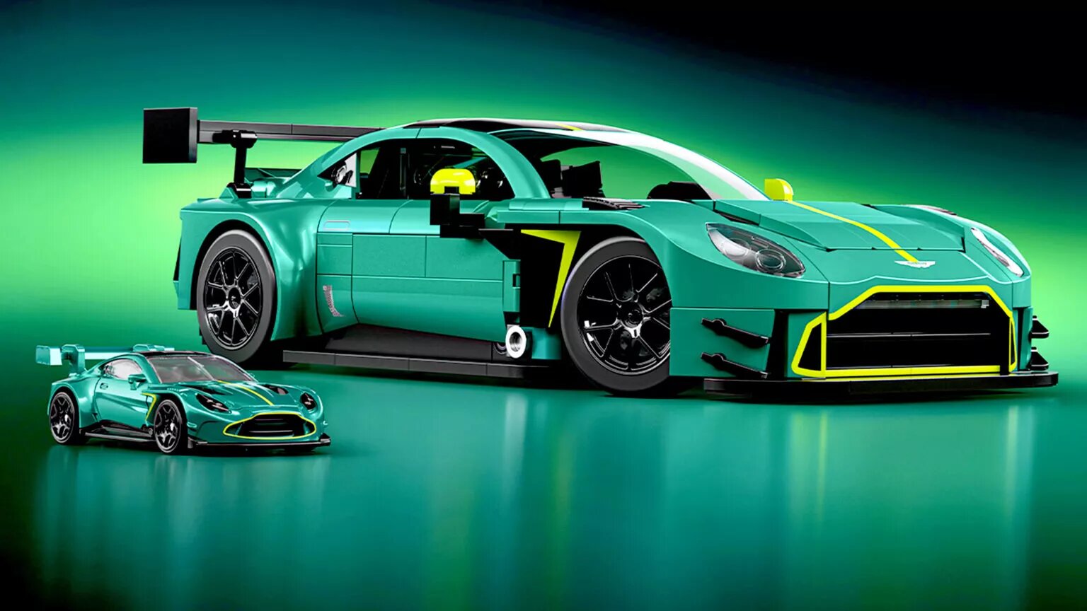 Mattel выпустила конструктор Aston Martin GT3 Vantage с рабочим рулевым механизмом