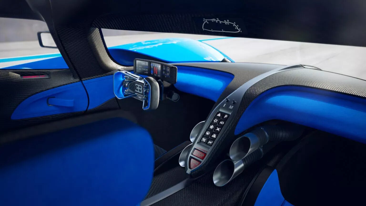 Гиперкар Bugatti Bolide: первые фото интерьера 