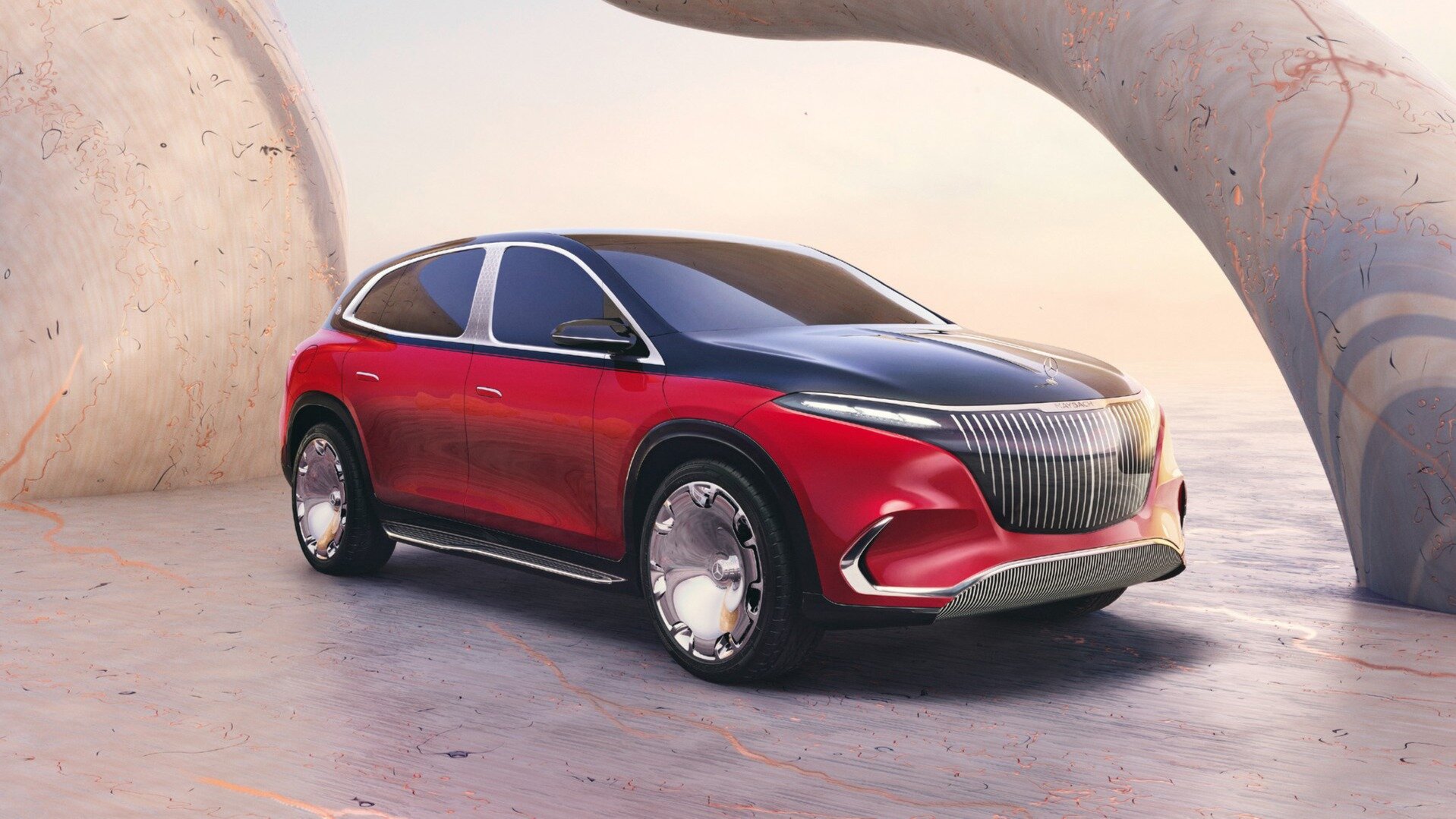 Новая платформа и розовое золото: представлен электрокроссовер Mercedes-Maybach