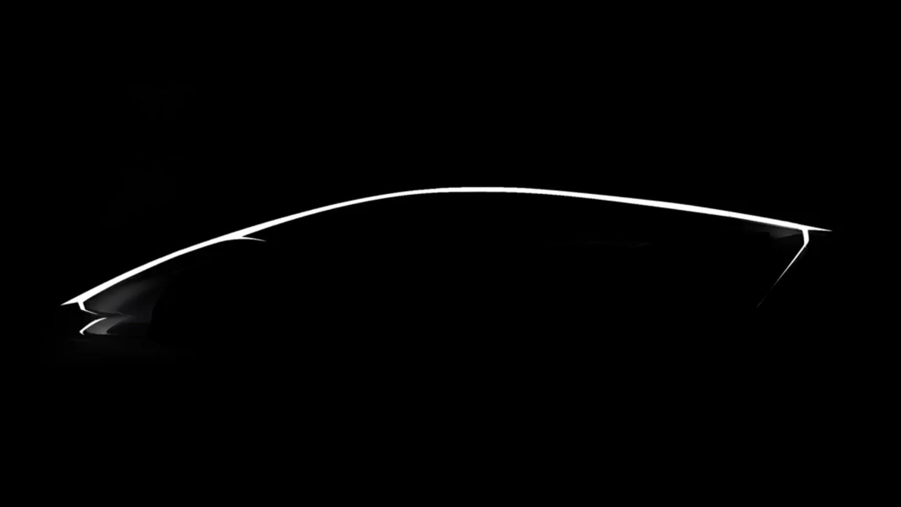 Компания Lamborghini показала силуэт нового суперкара