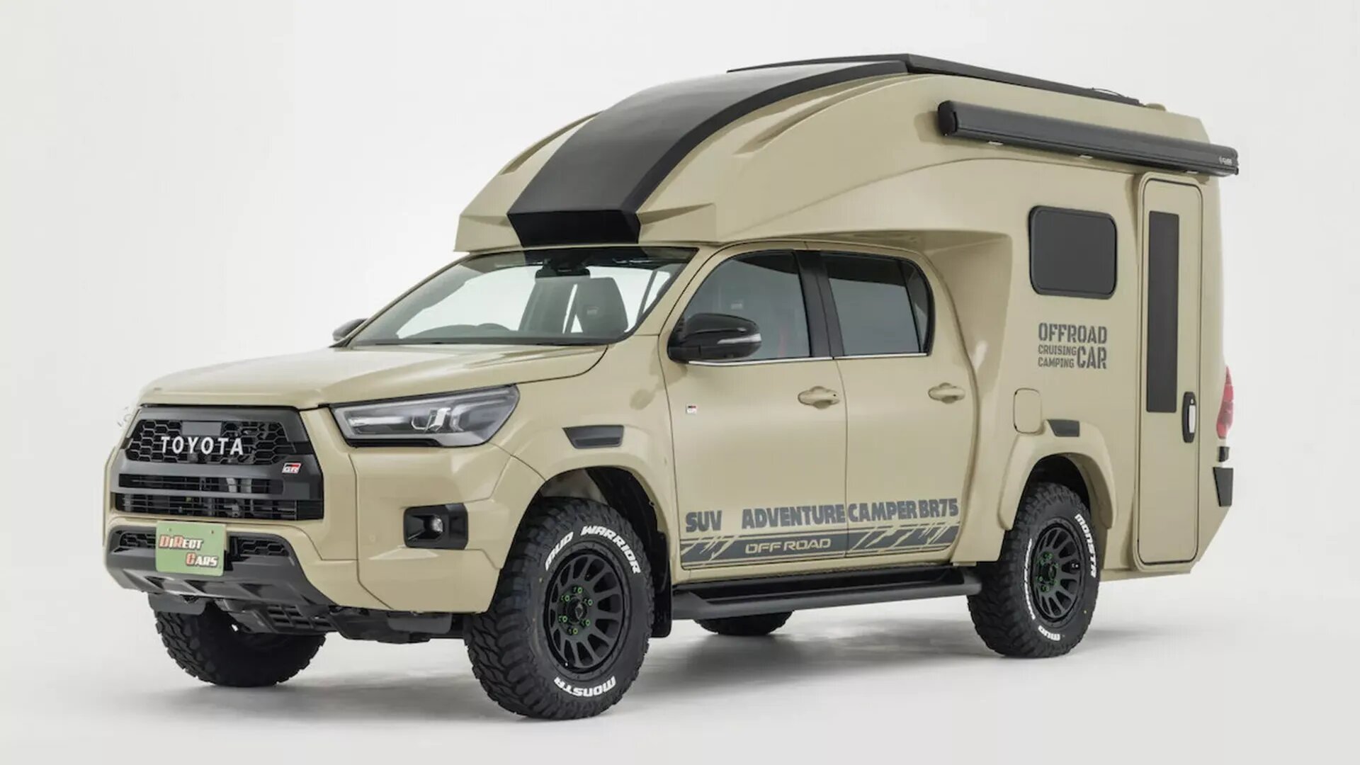 Пикап Toyota Hilux превратили в двухкомнатный кемпер на четверых