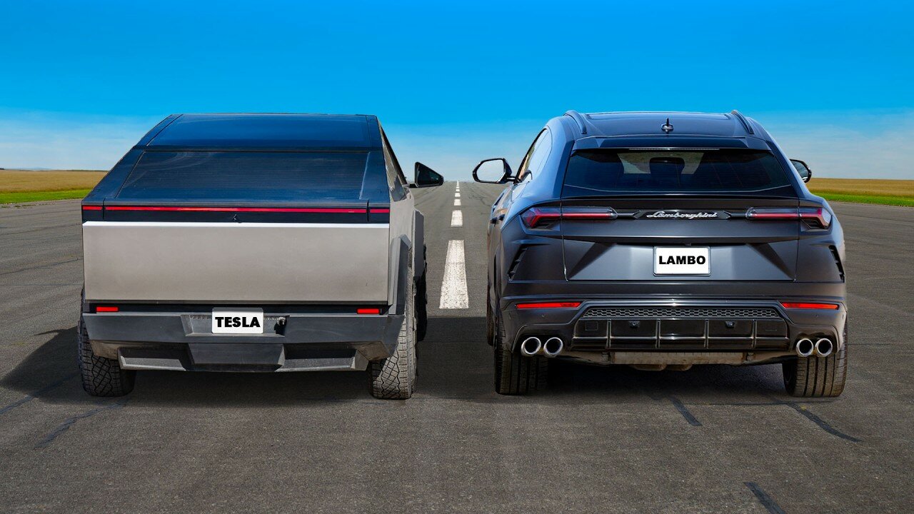Tesla Cybertruck обогнал Lamborghini Urus в дрэге
