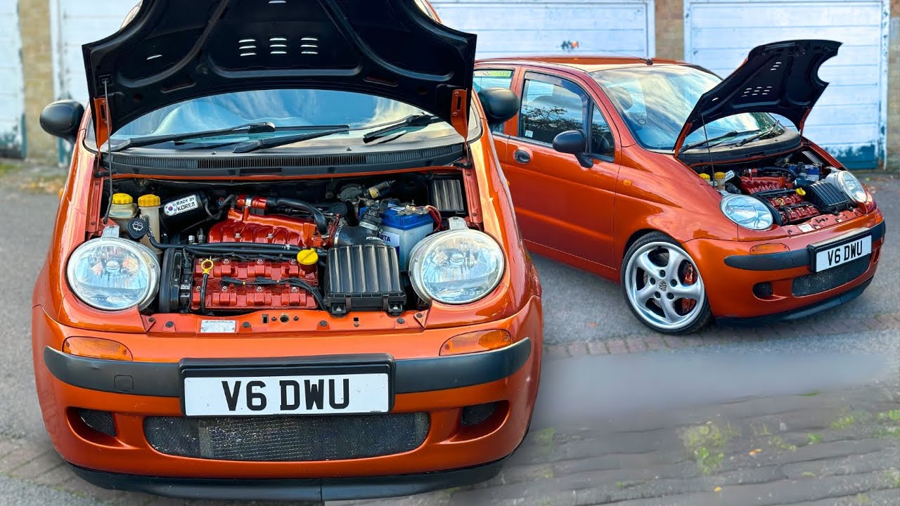 Daewoo Matiz сделали вчетверо мощнее, установив под капот мотор V6