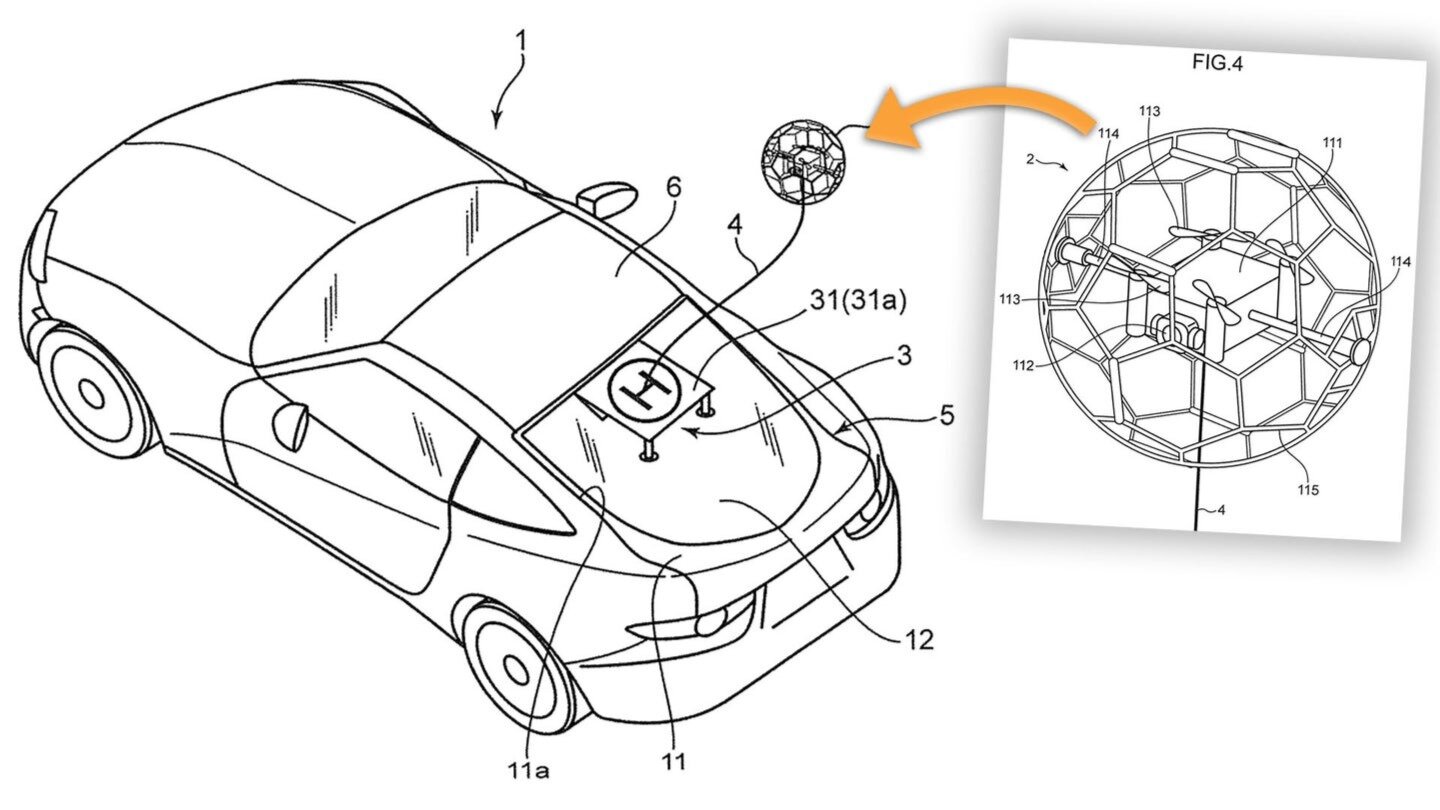 Mazda придумала добавить машине посадочную площадку для дрона. И она с секретом