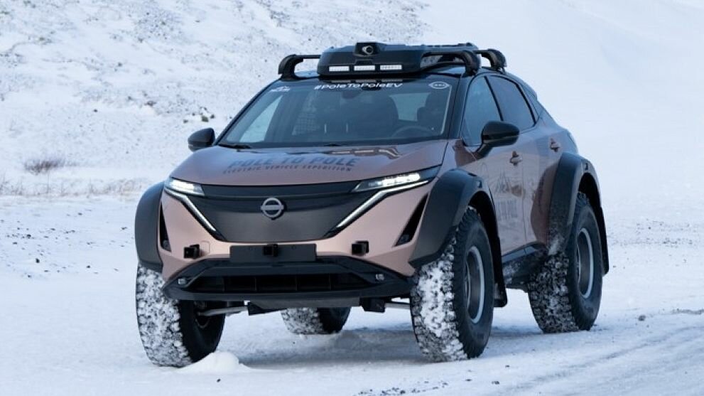 В Arctic Trucks создали экстремальный Nissan Ariya на 39-дюймовых колёсах. Он поедет от полюса до полюса