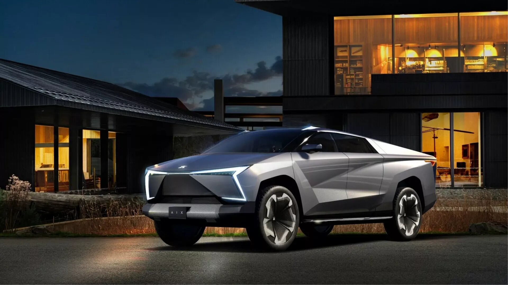 В США показали электрокар Aitekx Robotruck, очень похожий на пикап Tesla