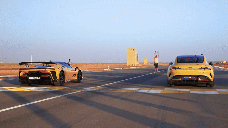 Xiaomi SU7 Ultra выставили в дрэге против Ferrari SF90 XX