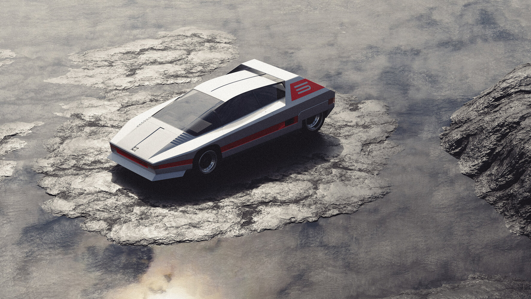 Alfa Romeo из 1970-х, которую надо было отправить в космос вместо Теслы. Фото(рендер)пост
