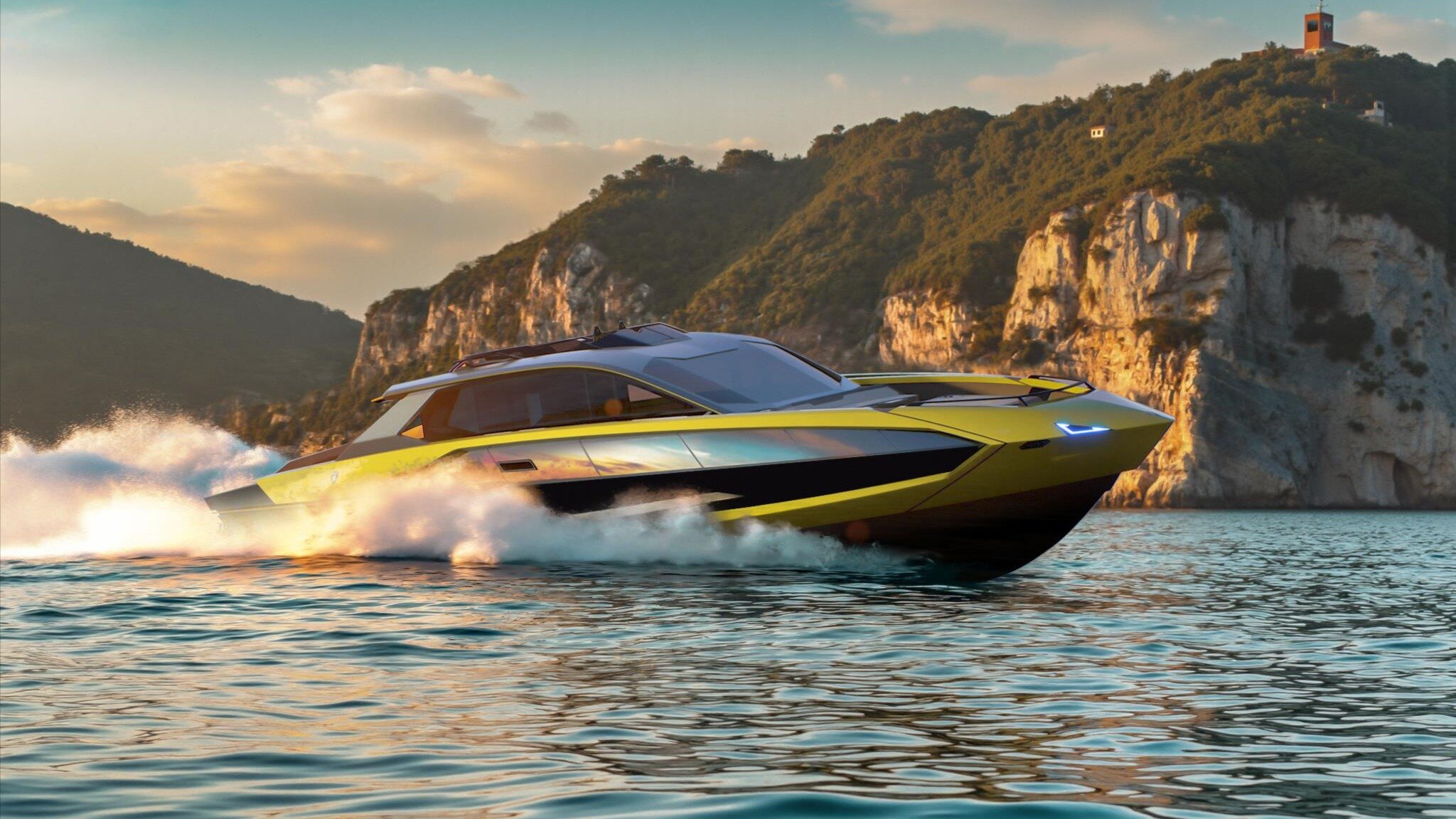 У Lamborghini появилась роскошная 7600-сильная яхта в стиле суперкара