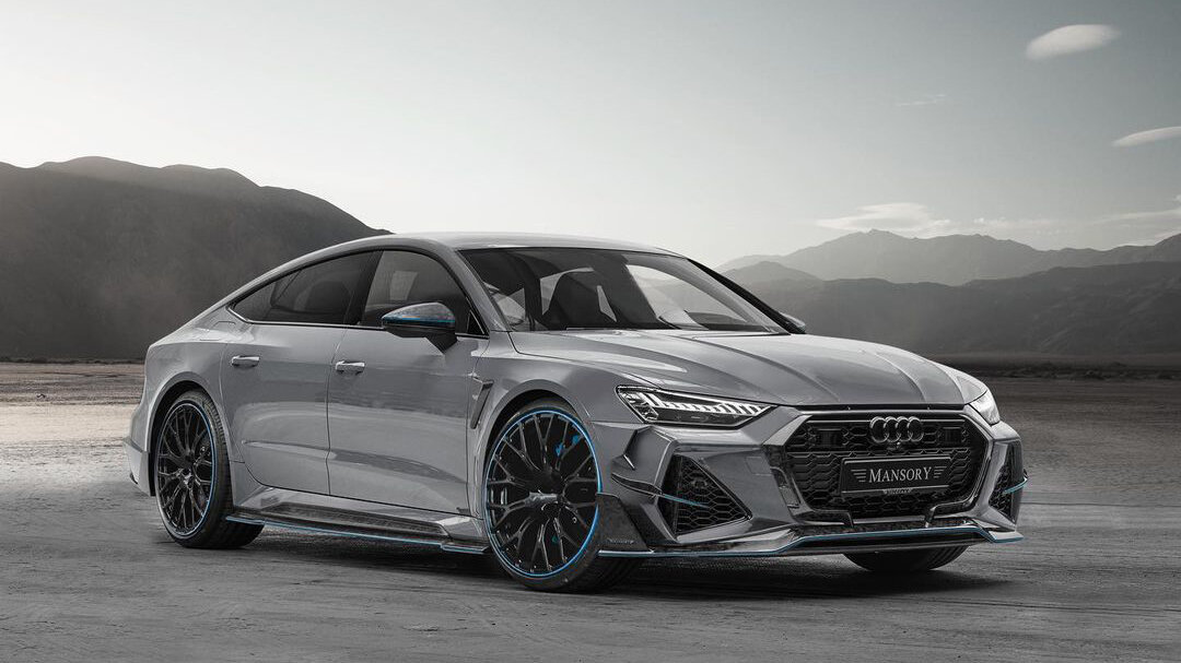 Посмотрите на Audi RS 7 от Mansory: плюс 180 сил и нескучный салон. Теперь он синий!