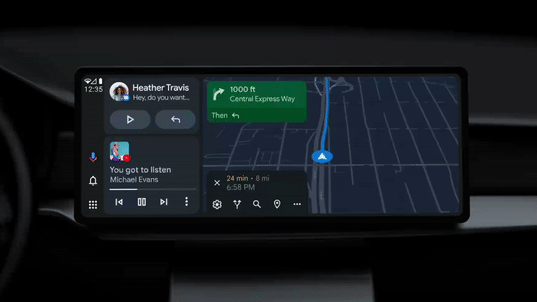 Обновлённый Android Auto автоматически подстраивается под нестандартные дисплеи