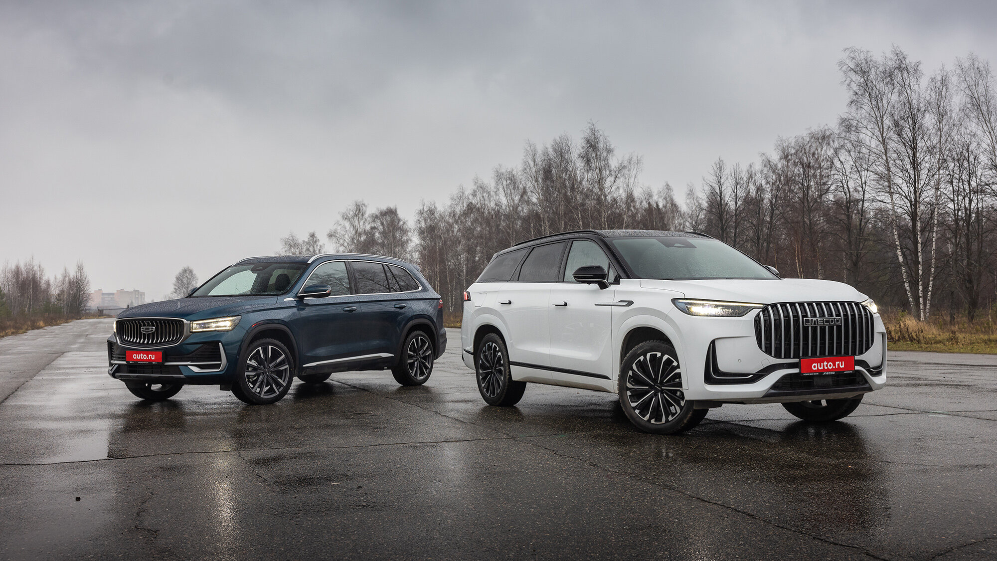 Geely Monjaro против Jaecoo J8: тест крупных и недешёвых, но очень разных кроссоверов