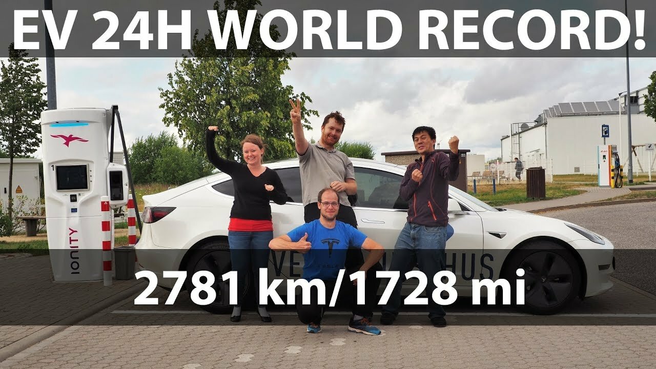 Tesla Model 3 за сутки проехала более 2700 километров. Посмотрите, как это было