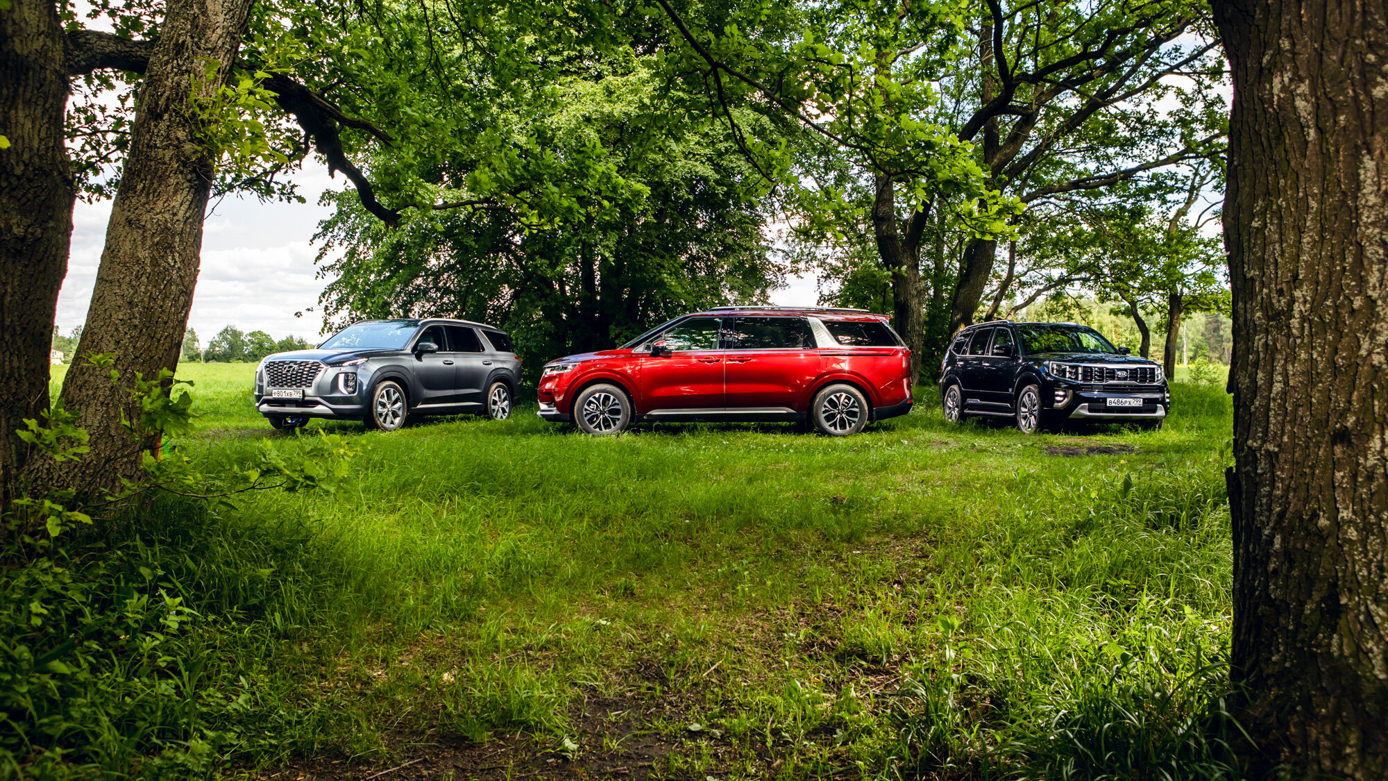 Пассажирские перевозки. Hyundai Palisade, Kia Carnival и Kia Mohave: сравнительный тест