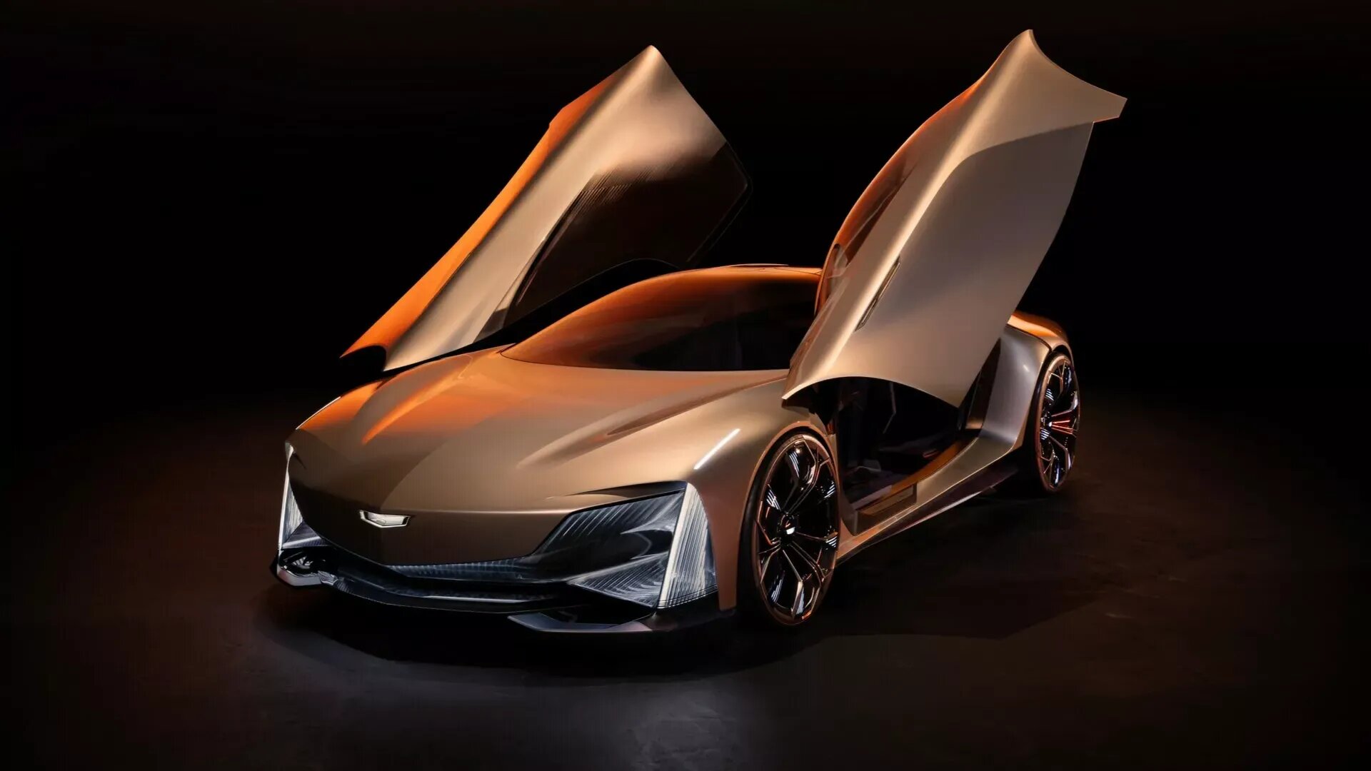 Cadillac показал ультрароскошный гиперкар Opulent Velocity с убирающимся штурвалом