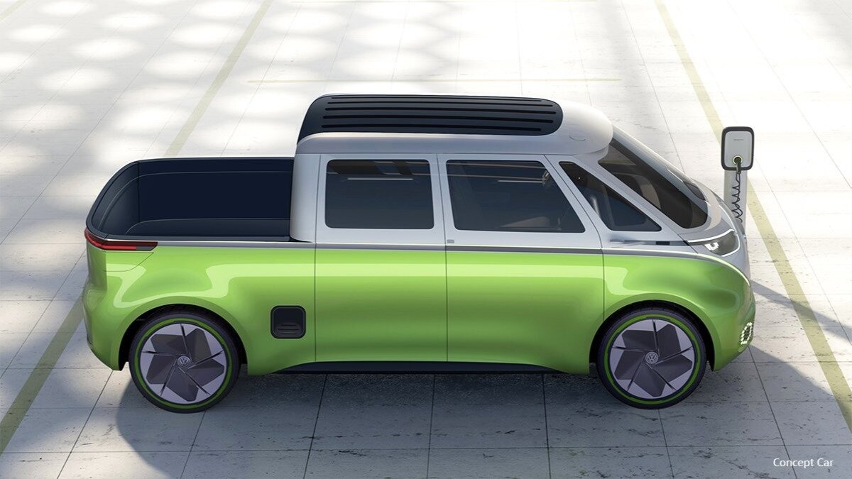 Volkswagen показал пикап на базе электровэна ID. Buzz