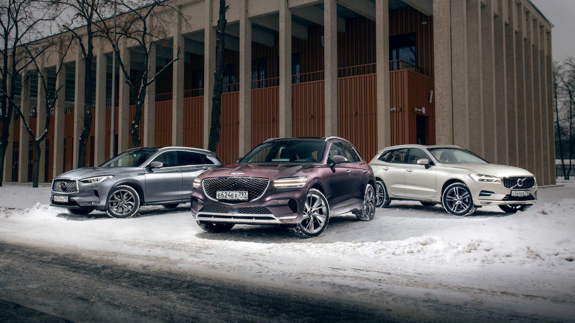 Смысловой ряд. Genesis GV70 против Volvo XC60 и Infiniti QX50: сравнительный тест