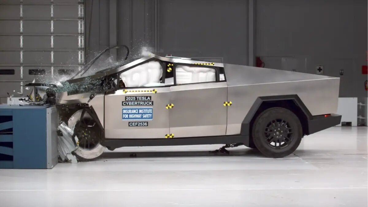 Tesla Cybertruck не получил высшей награды на краш-тесте