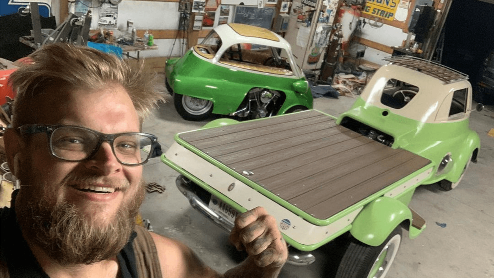 Тюнер превратил две BMW Isetta в дрэгстер и пикап