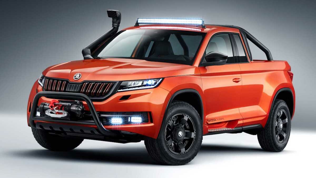 Skoda Kodiaq превратили в пикап с лебёдкой, шноркелем и люстрой 