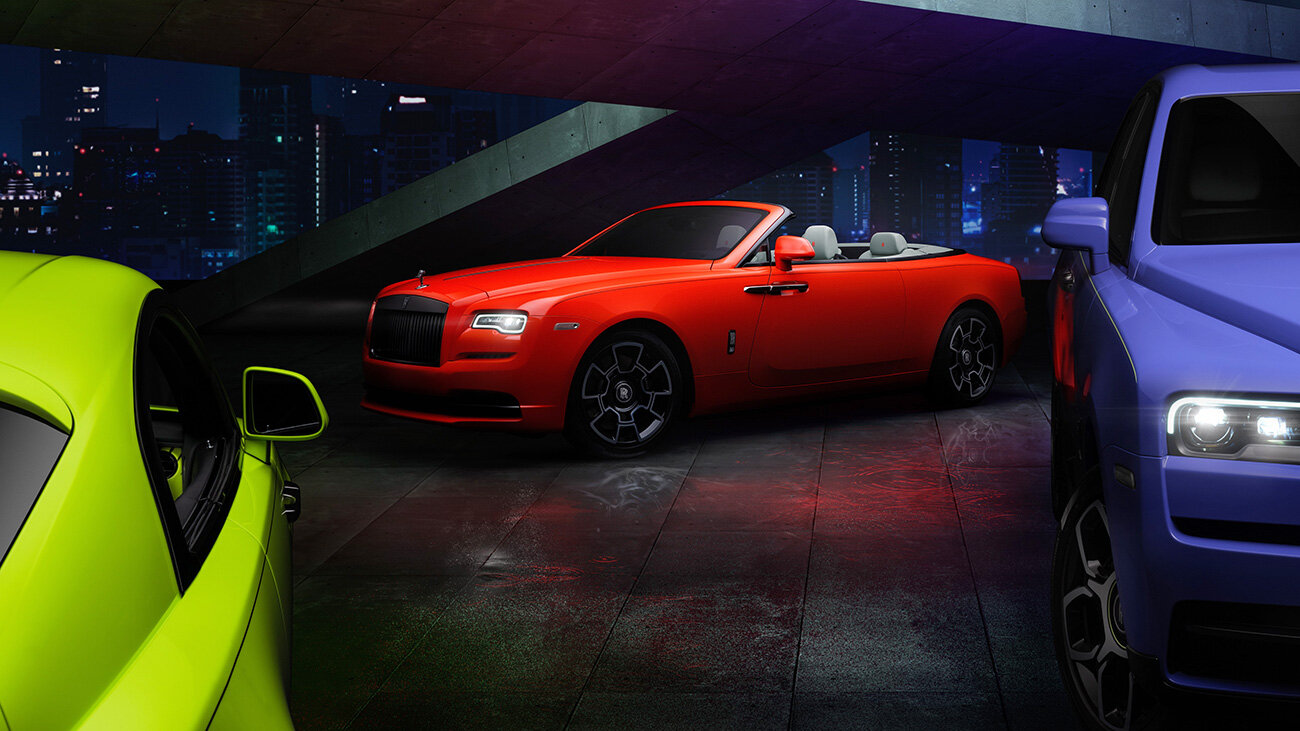 Rolls-Royce представил «неоновые» цвета для моделей Wraith, Dawn и Cullinan