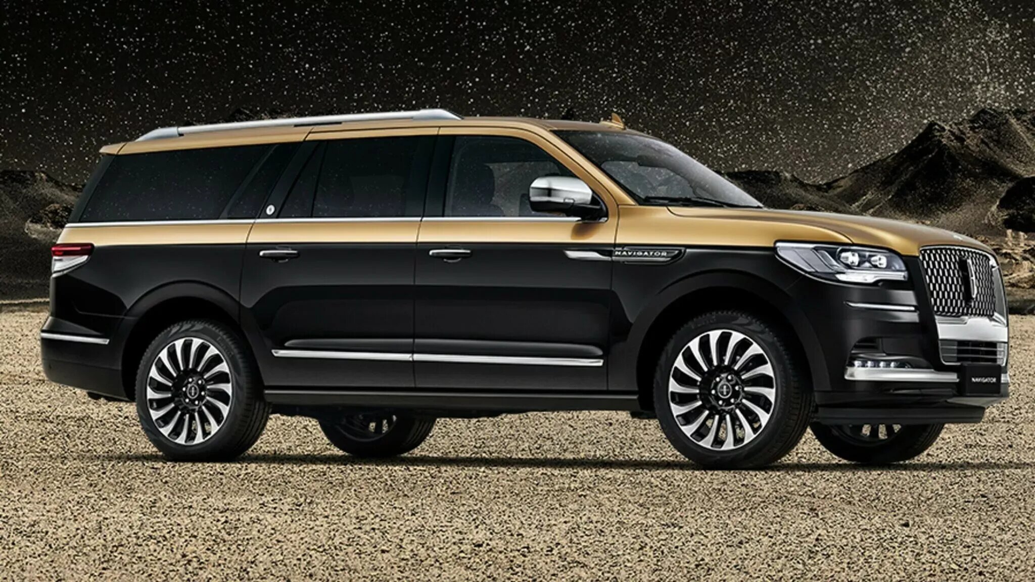 Для Китая сделали чёрно-золотой Lincoln Navigator с дорогой отделкой 