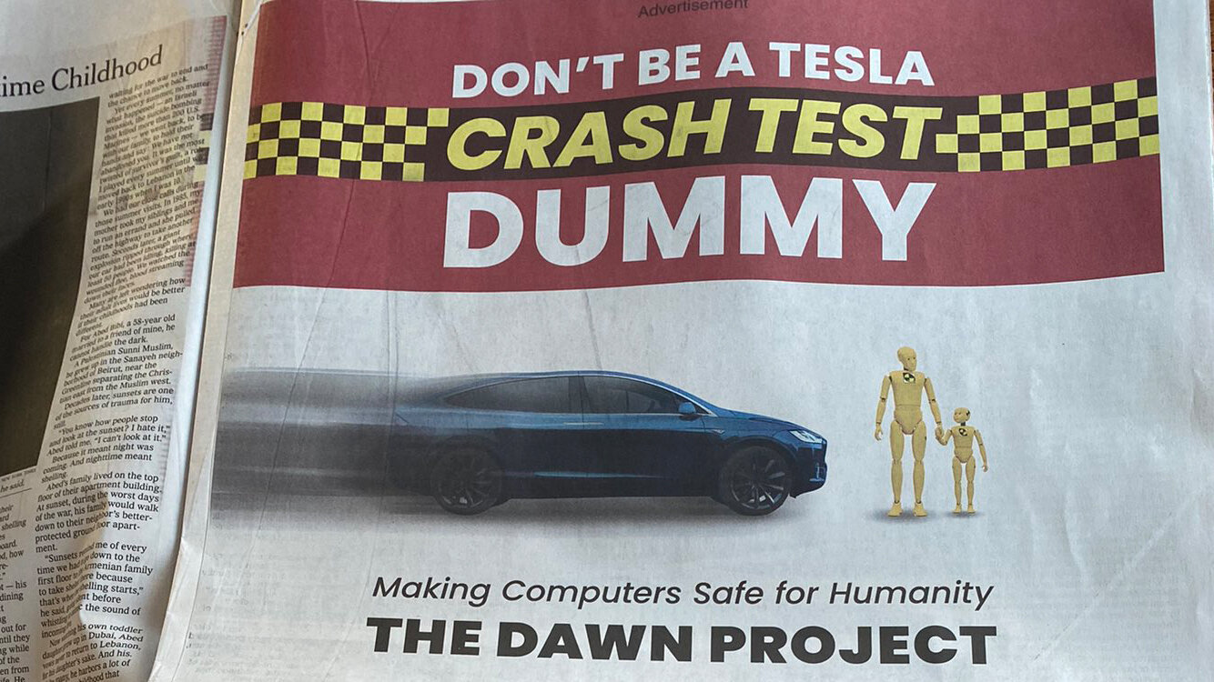 Конкурент Tesla раскритиковал её автопилот через рекламу в The New York Times