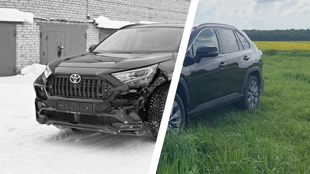 Годовалый кроссовер Toyota RAV4 после большой аварии: о чём не рассказывает продавец