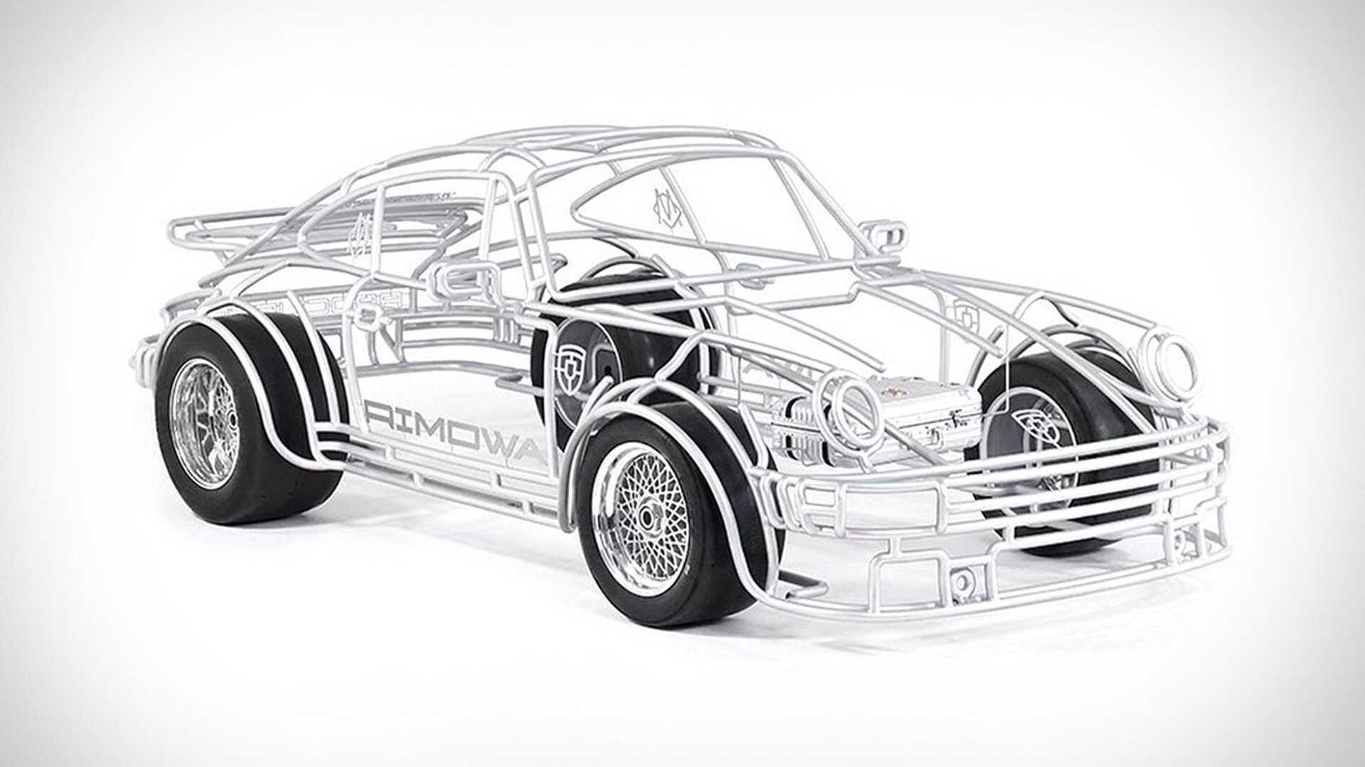 Британский художник создал «контурную» скульптуру Porsche 911 в натуральную величину