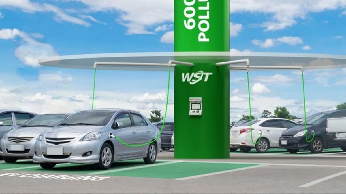 Представлен терминал Wind & Solar Tower, который заряжает электрокары от энергии солнца и ветра