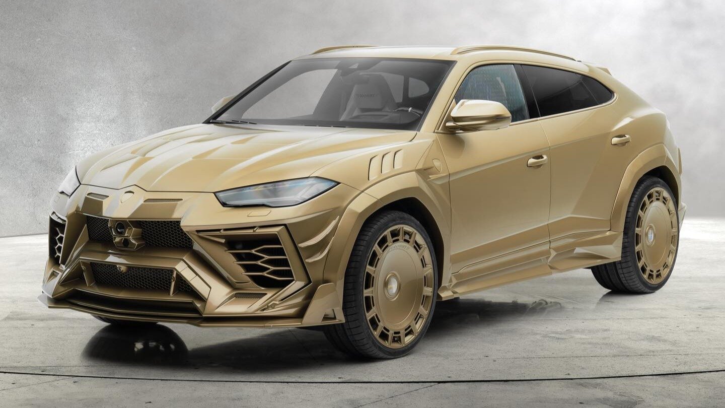 Ателье Mansory показало «золотой» Urus с 24-дюймовыми колёсными дисками