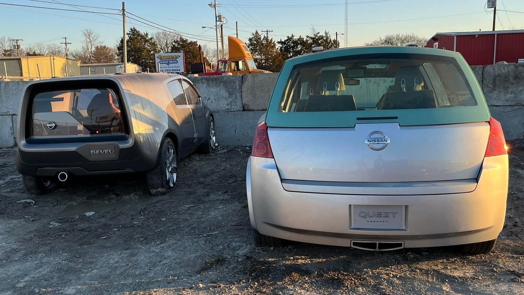 На американской свалке заметили два концепта Nissan. Их отправят под пресс